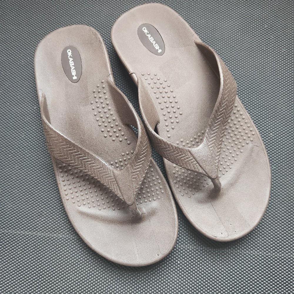 OKABASHI Sandals Brown Men's Size 8